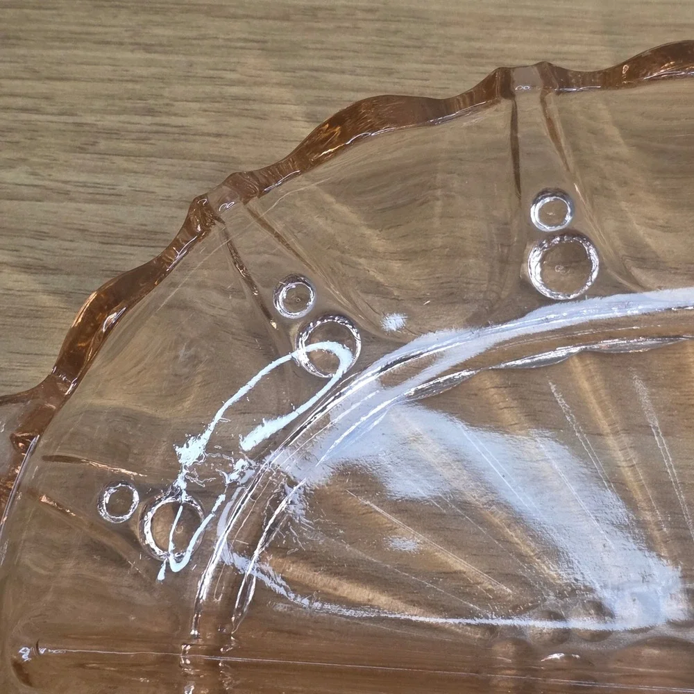 Anchor Hocking Pink Depression Glass Oyster & Pearl 12